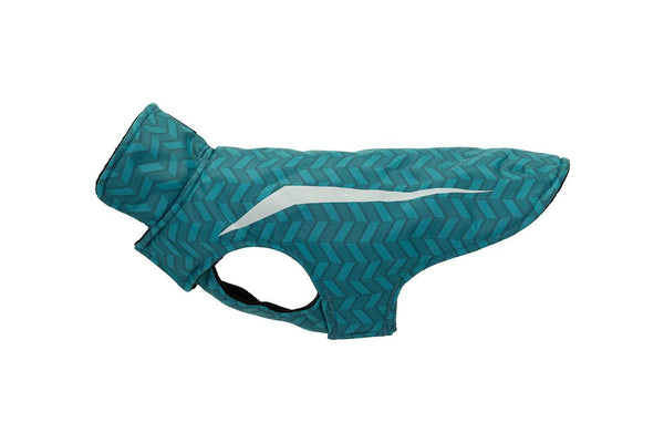 RC Pets Shasta Dog Coat, Dark Teal Chevron