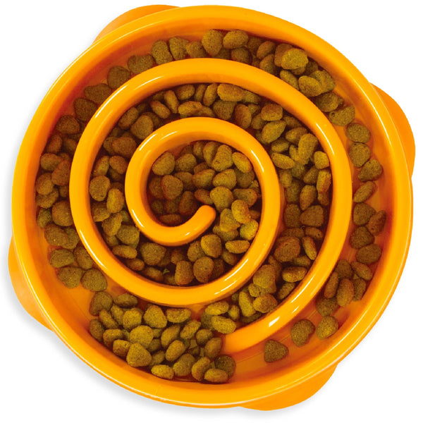 Outward Hound Fun Feeder Slo Bowl Dog Slow Feeder, Orange