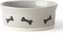 PetRageous Gamelle Classy Bones en grès, Gris clair/Naturel