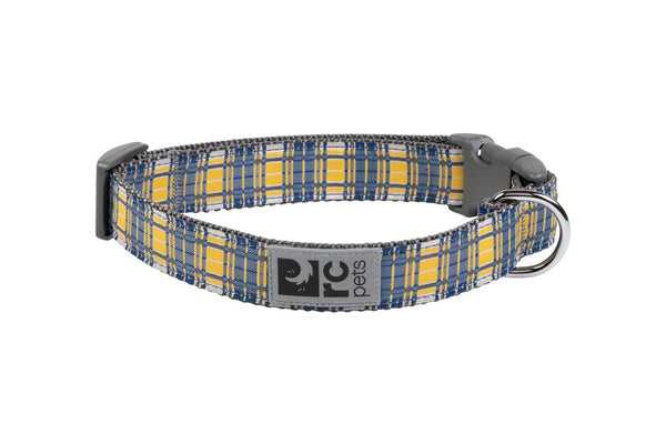 RC Pets Clip Dog Collar, Marigold Plaid