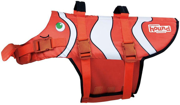 Outward Hound Lifejacket for Dogs, Orange Fish