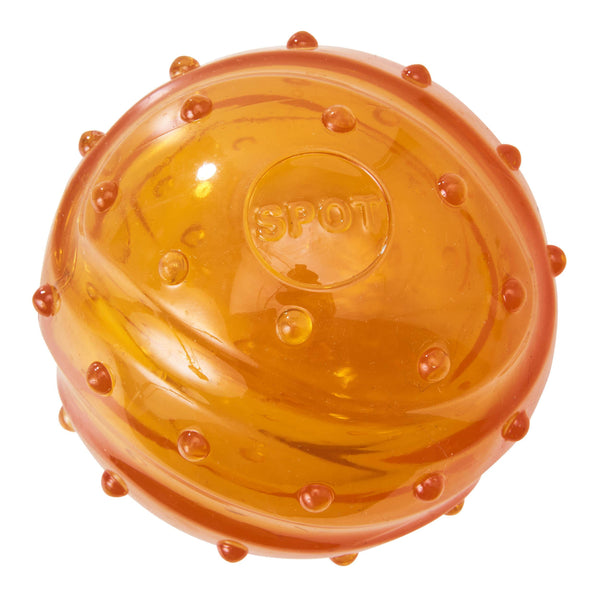 Ethical Spot Scent-Sation Rubber Ball Peanut Butter Flavor Dog Toy, Orange