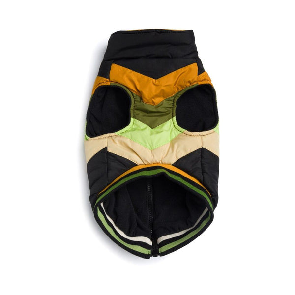 fabdog Chevron Dog Coat, Black
