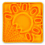 Messy Mutts Tapis interactif multi-surfaces en silicone avec cadre pour chien Orange