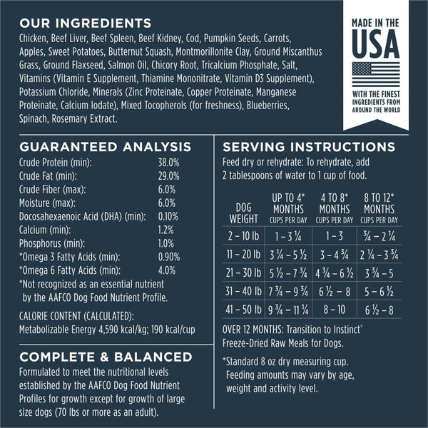 Instinct Raw Meals Cage-Free Chicken Puppy Freeze-Dried Dog Food