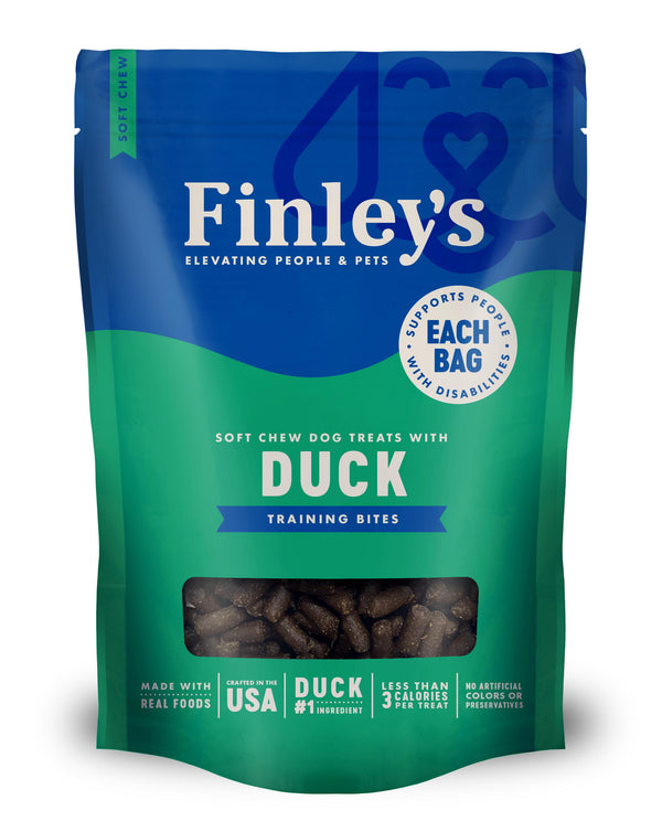 Finley's Friandises molles d'entraînement au canard pour chiens.