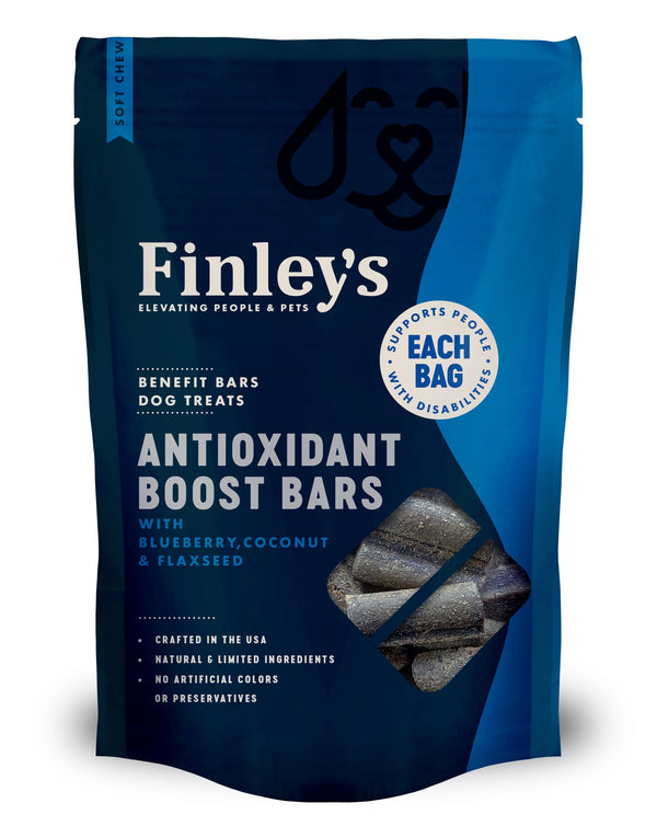 Finley's Barres bienfaisantes antioxydantes friandises molles pour chiens.