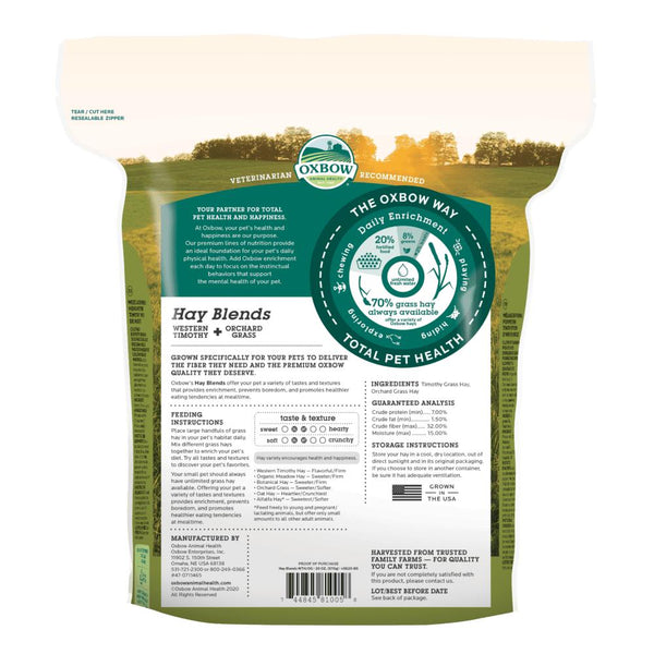Oxbow Hay Blend Western Timothy & Orchard Grass Small Animal Food
