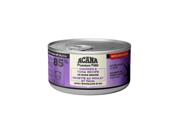 ACANA Premium Pate Chicken & Tuna Recipe in Bone Broth Kitten Wet Cat Food Can (CA)
