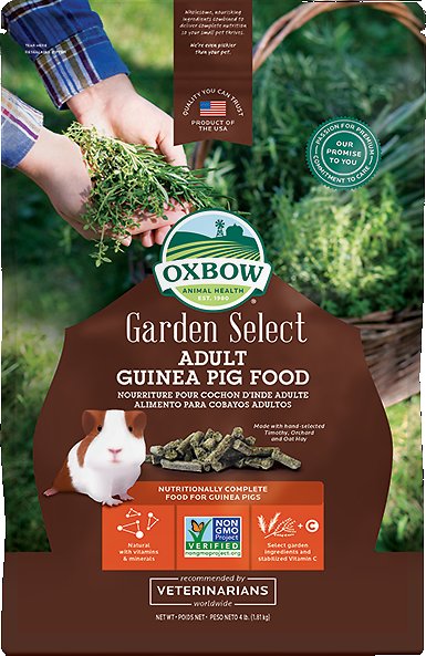 Nourriture pour cochon d'Inde adulte Oxbow Garden Select, 4 lb