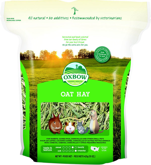 Oxbow Oat Hay Small Animal Food, 15-oz