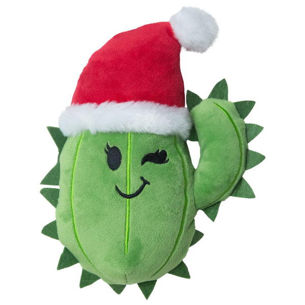 SnugArooz Cactus with Santa Hat Dog Toy