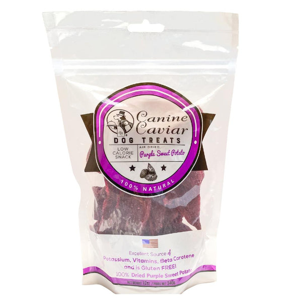 Canine Caviar Friandises pour chiens patates douces violettes séchées