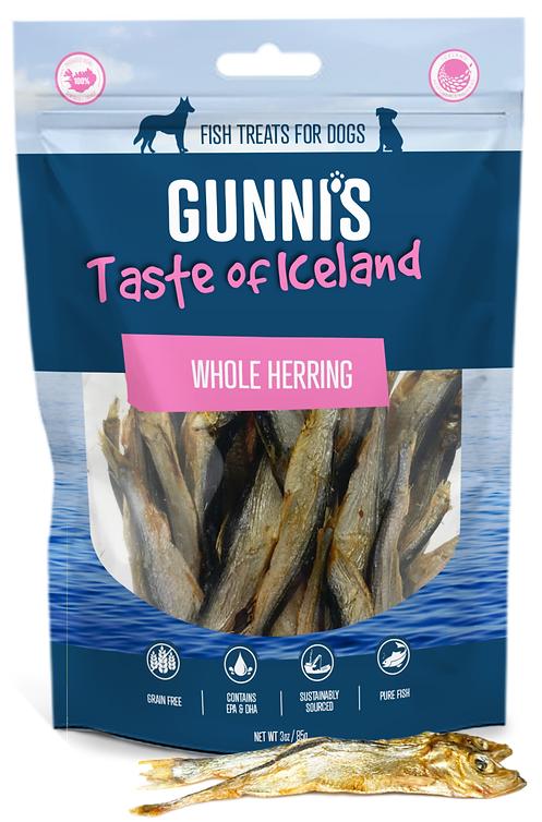 Gunni's Whole Herring Dog Treats, 3-oz