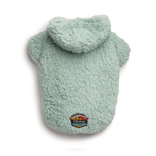 fabdog Sweat à capuche pour chien Sherpa, Vert d'eau