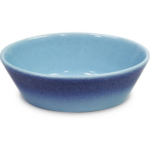 Pioneer Pet Ceramic Reactive Oval Pet Bowl, Blue