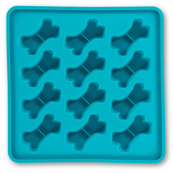 Messy Mutts Moule à gâteries en silicone pour chien Bleu