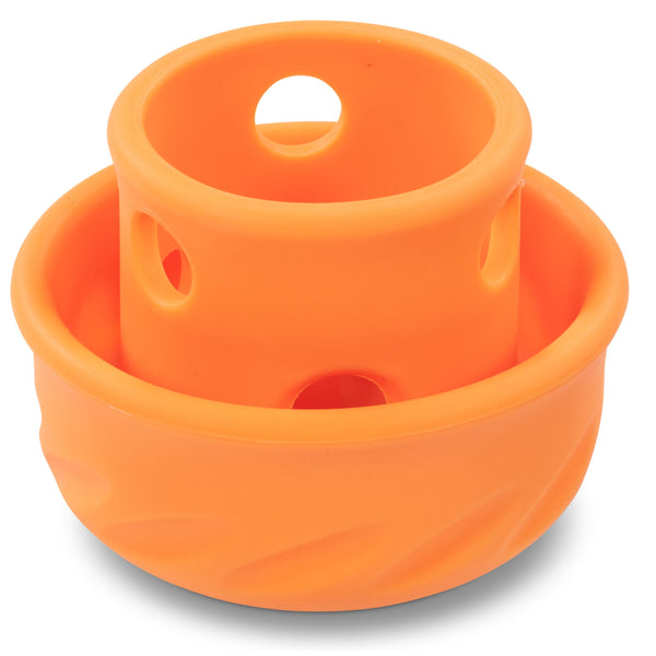 Messy Mutts Jouet pour chien champignon Totally Pooched Puzzle'n Play Orange