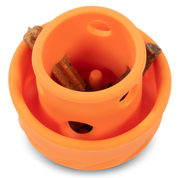 Messy Mutts Jouet pour chien champignon Totally Pooched Puzzle'n Play Orange