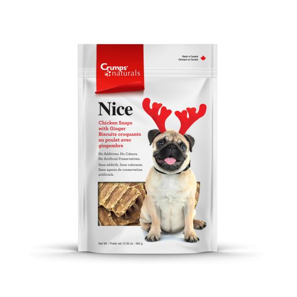 Crumps' Naturals Gâteries pour chiens Nice poulet Snaps avec biscuits au gingembre