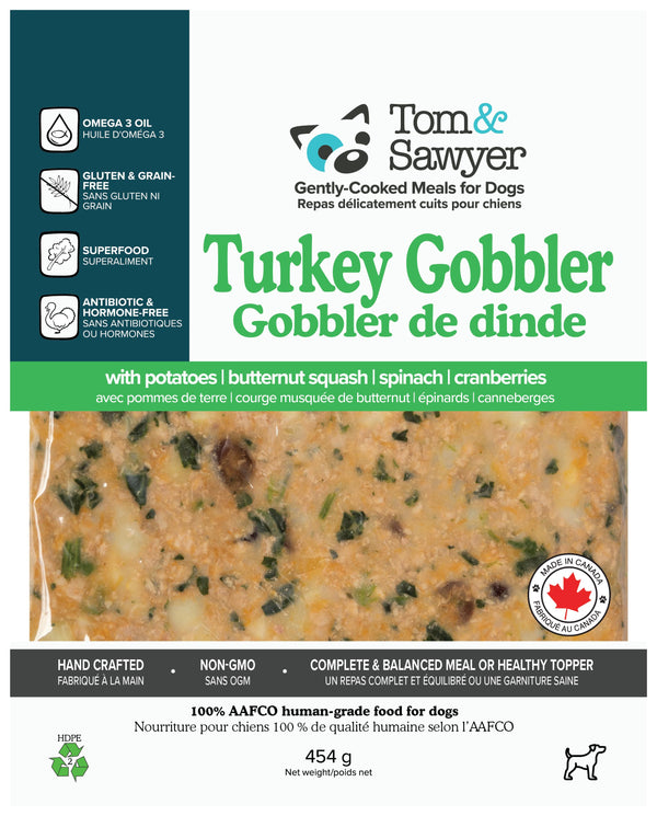 Tom&Sawyer Turkey Gobbler Frozen Dog Food