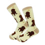 Happy Tails Socks by E&S Pets Unisex Novelty Crew Socks, Red Dachshund, 14-in