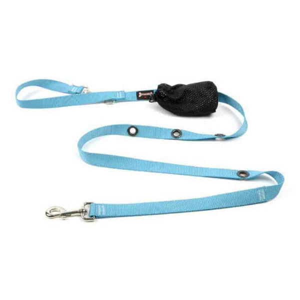 Smoochy Poochy Nylon Hands-Free Dog Leash, Turquoise