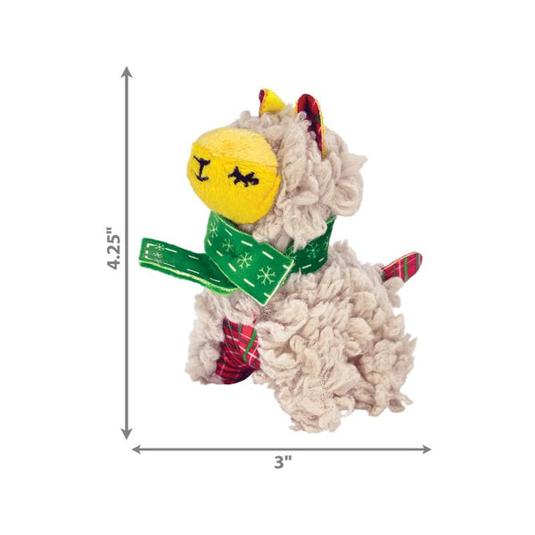 KONG Holiday Softies Scrattles Jouet pour Chat Lama, Taille Unique