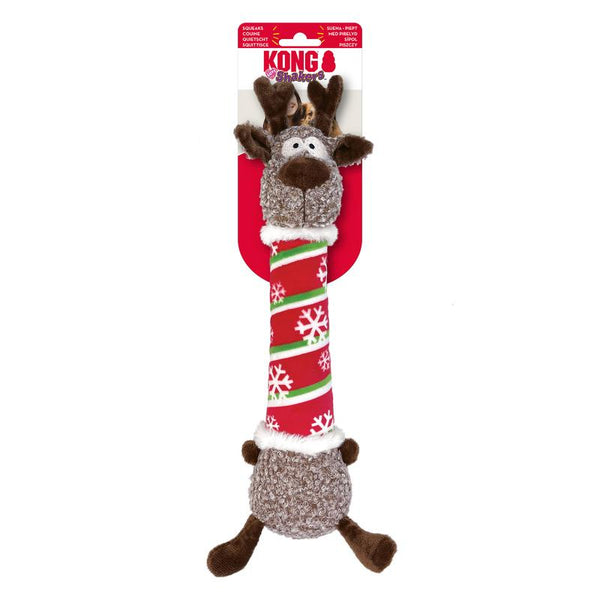 KONG Holiday Shakers Luvs Reindeer Dog Toy, Snowflake
