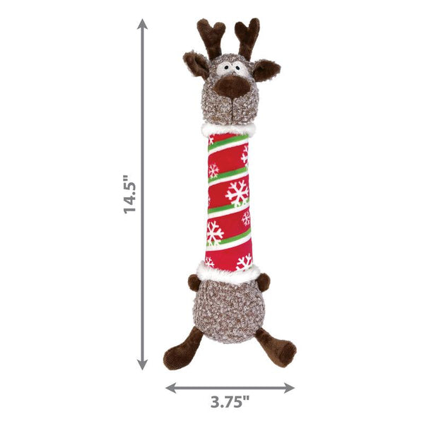KONG Holiday Shakers Luvs Reindeer Dog Toy, Snowflake