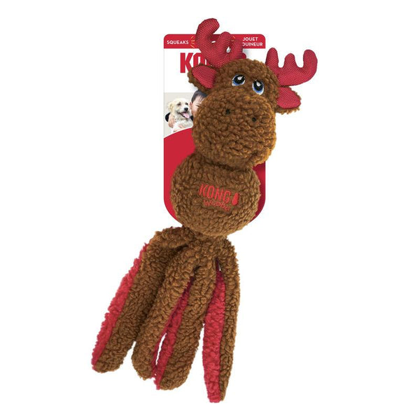 KONG Holiday Wubba Santa/Reindeer Dog Toy, Assorted