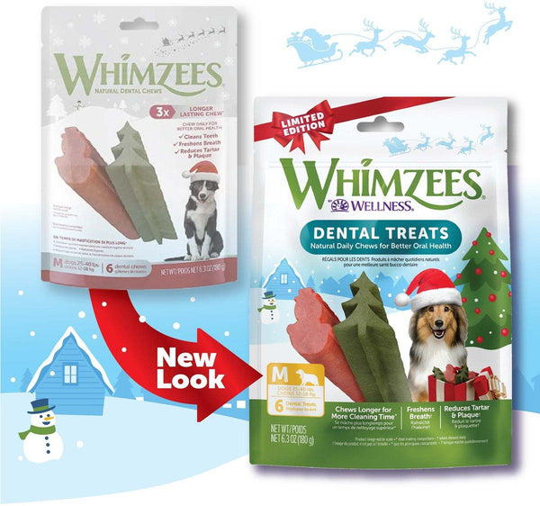 Whimzees Holiday Dental Treats for Medium Dogs