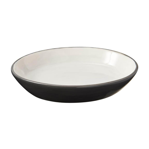 Ethical Pet Spot 2-Tone Stoneware Oval Cat Dish, Gray
