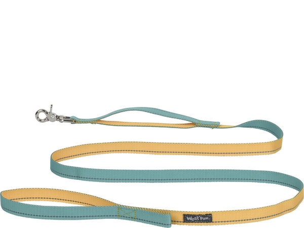 West Paw Strolls Reflective Leash with Traffic Handle for Dogs, Lemon Tree