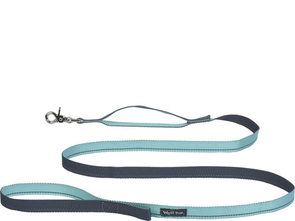 West Paw Strolls Reflective Leash with Traffic Handle for Dogs, Stormy Ocean