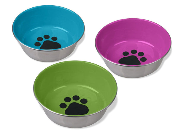 Van Ness Gamelle en acier inoxydable décorée pour chiens.