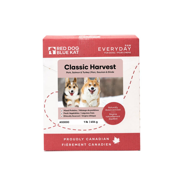 Red Dog Blue Kat Everyday Raw Classic Harvest Pork, Fish & Turkey Frozen Dog Food