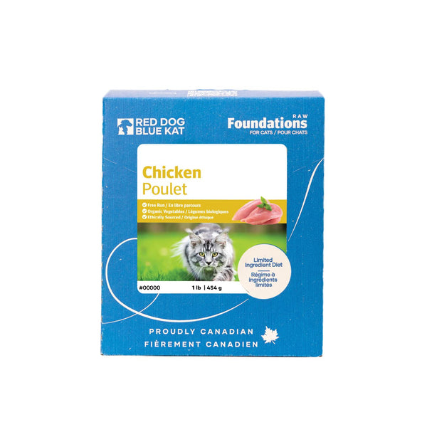 Red Dog Blue Kat Foundations Raw Chicken Frozen Cat Food