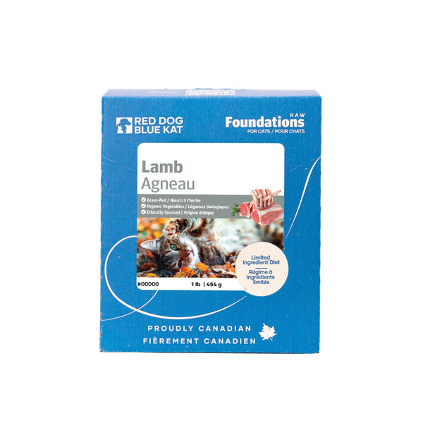Red Dog Blue Kat Foundations Raw Lamb Frozen Cat Food