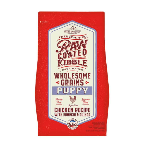 Stella & Chewy's Raw Coated Kibble Wholesome Grains Puppy Chicken Recipe with Pumpkin & Quinoa Dry Dog Food