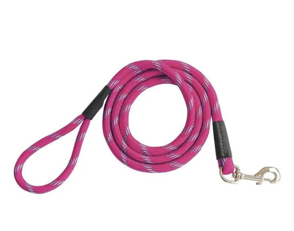 Shedrow K9 Camino Rope Dog Leash, Festival Fuchsia