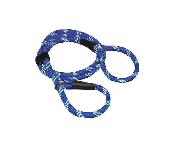 Shedrow K9 Camino Rope Slip Dog Leash, Classic Blue