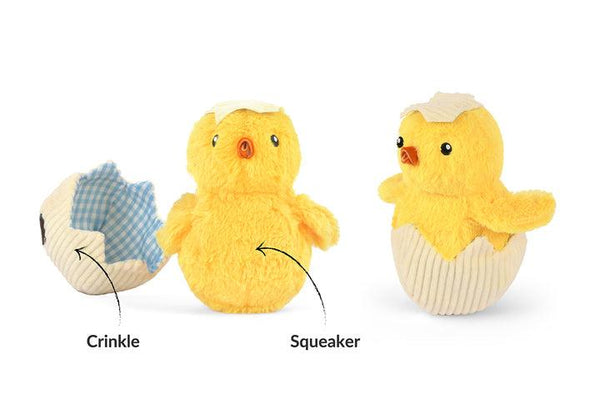 P.L.A.Y. Hippity Hoppity Hatching Chick Dog Toy