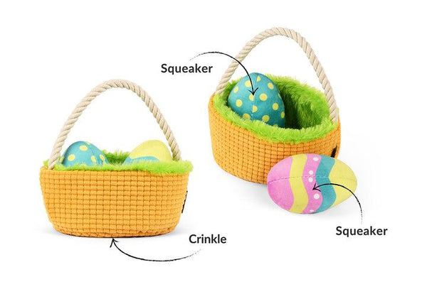 P.L.A.Y. Hippity Hoppity Egg Basket Dog Toy