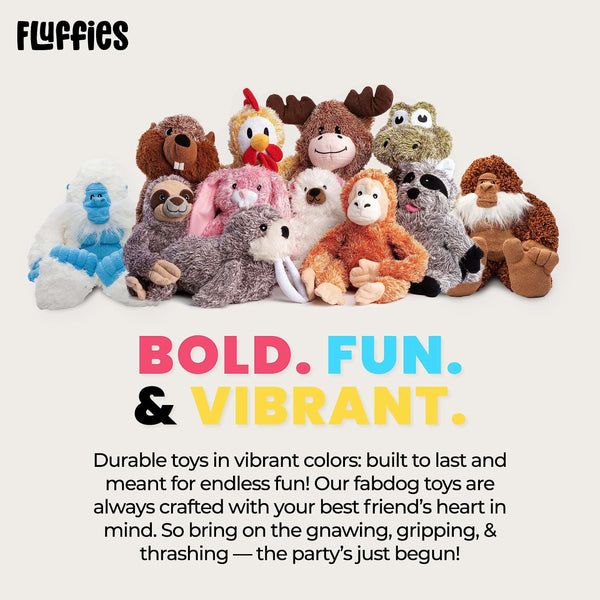 fabdog Fluffy Yeti Dog Toy