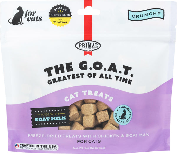 Primal The G.O.A.T. Friandises pour chats au poulet et lait de chèvre lyophilisées