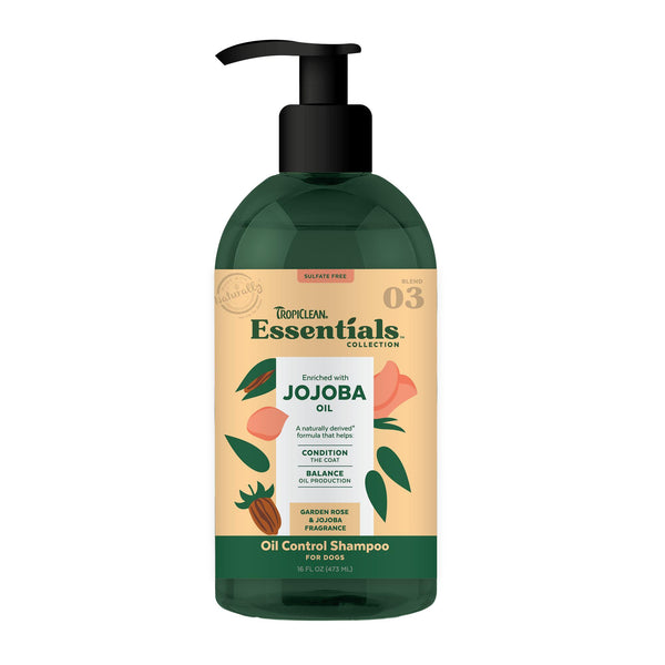 Tropiclean Essentials Jojoba Oil Oil Control Shampoo for Dogs
