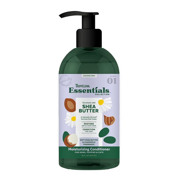 Tropiclean Essentials Shea Butter Moisturizing Conditioner for Dogs, Puppies & Cats