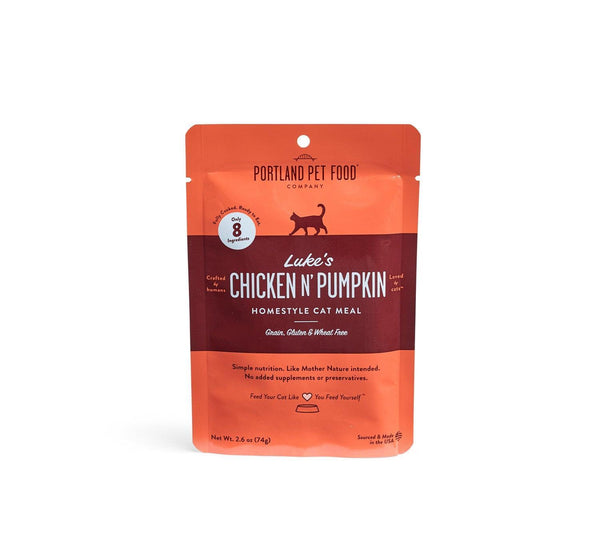 Portland Pet Food Company Luke's Chicken N' Pumpkin Wet Cat Food Pouch