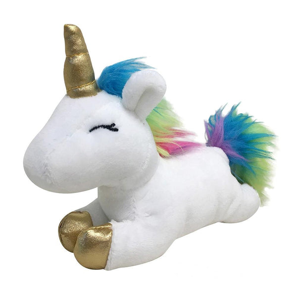 foufouBRANDS Unicorn Plush Dog Toy, White
